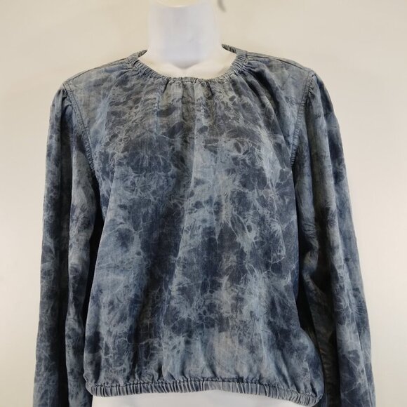 Cloth & Stone Chambray 100% Tencel Long Sleeves Blue Top Size S - Picture 2 of 12